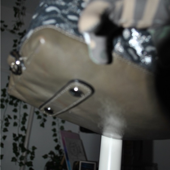 Coach Metallic Gray Leopard Shoulder Bag - Picture 11 of 11